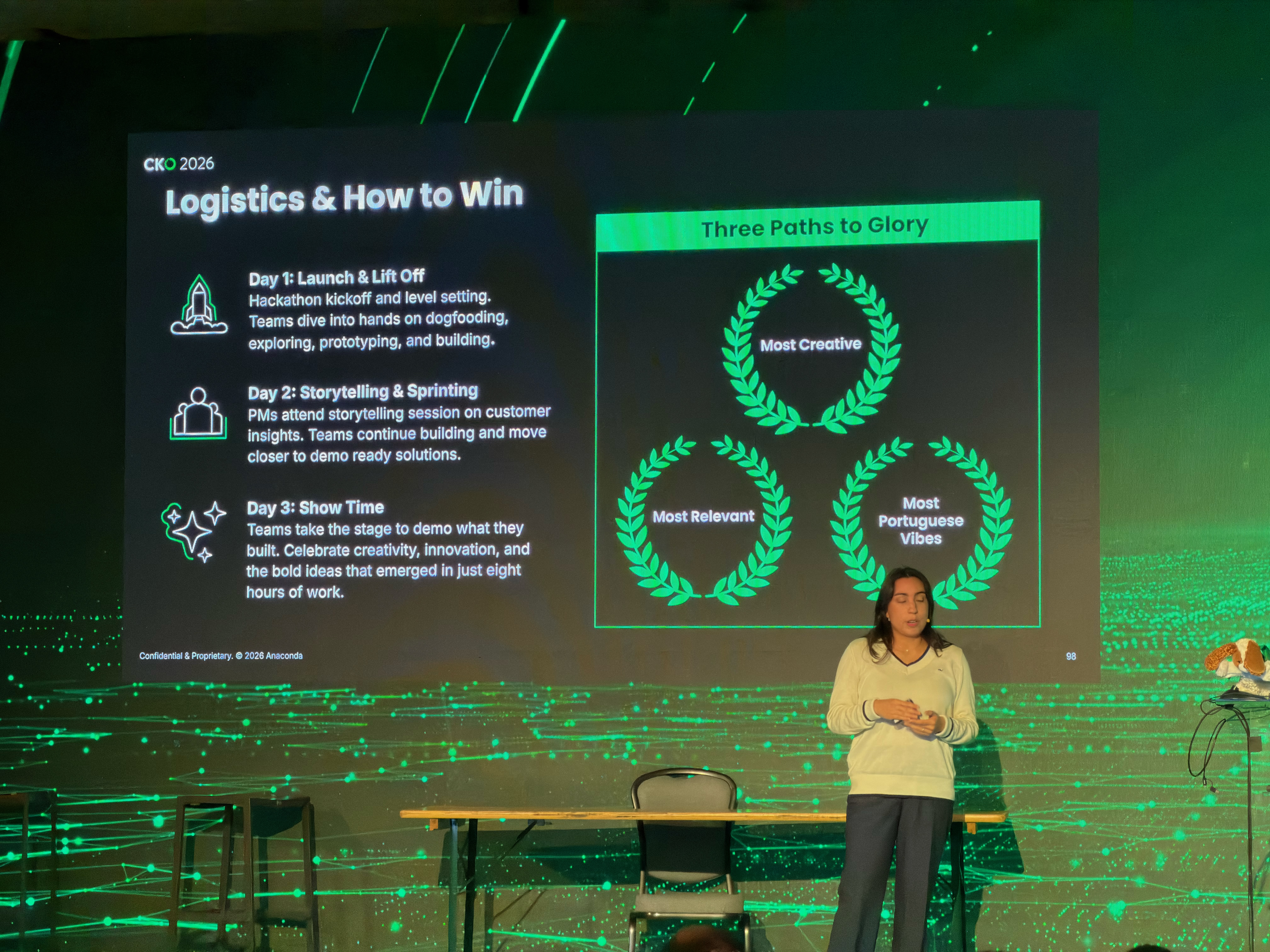 The hackathon structure: three days, three paths to glory