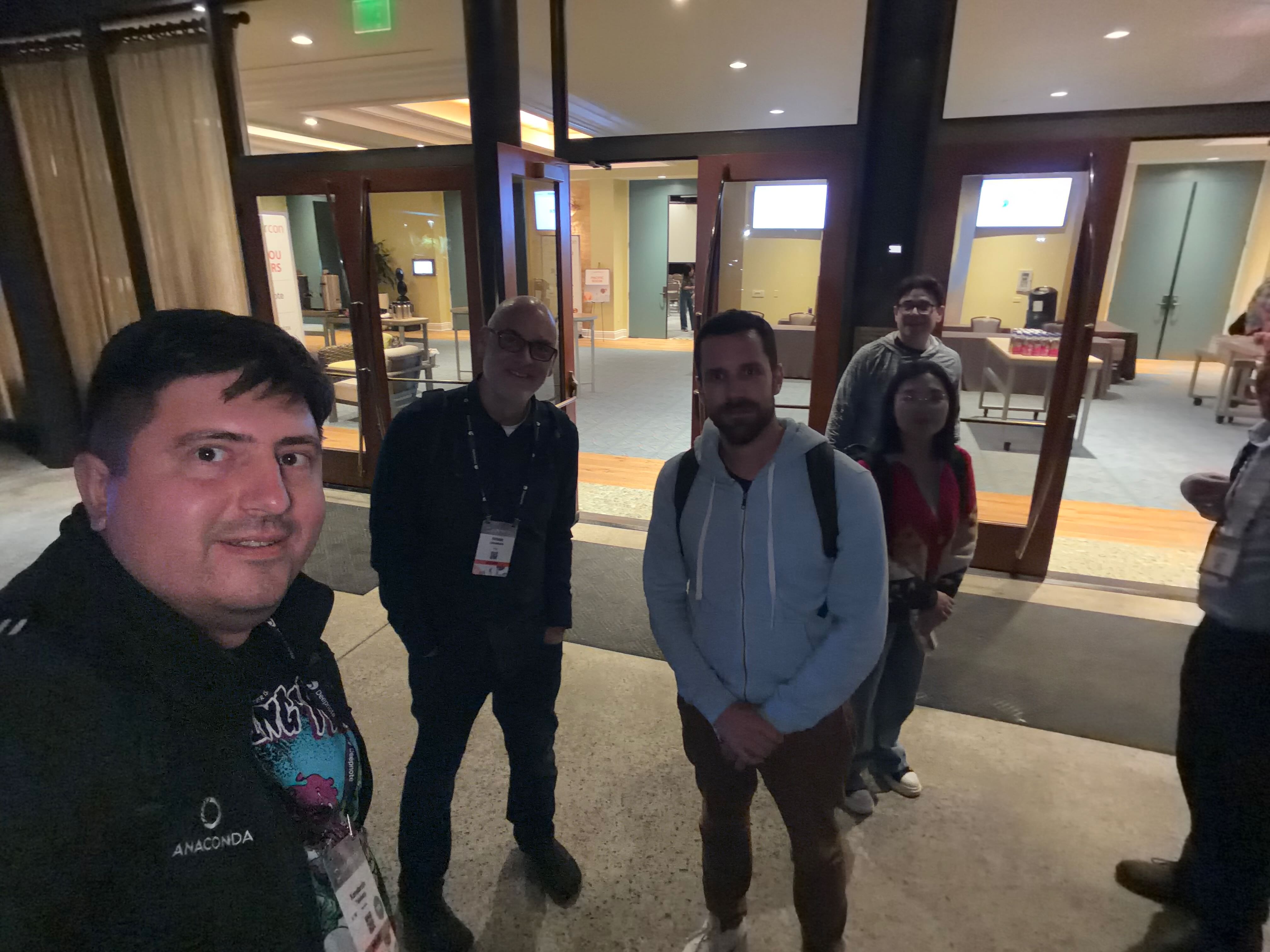 At JupyterCon with Brian Granger, Sylvain Corlay and Jason Weill in the back