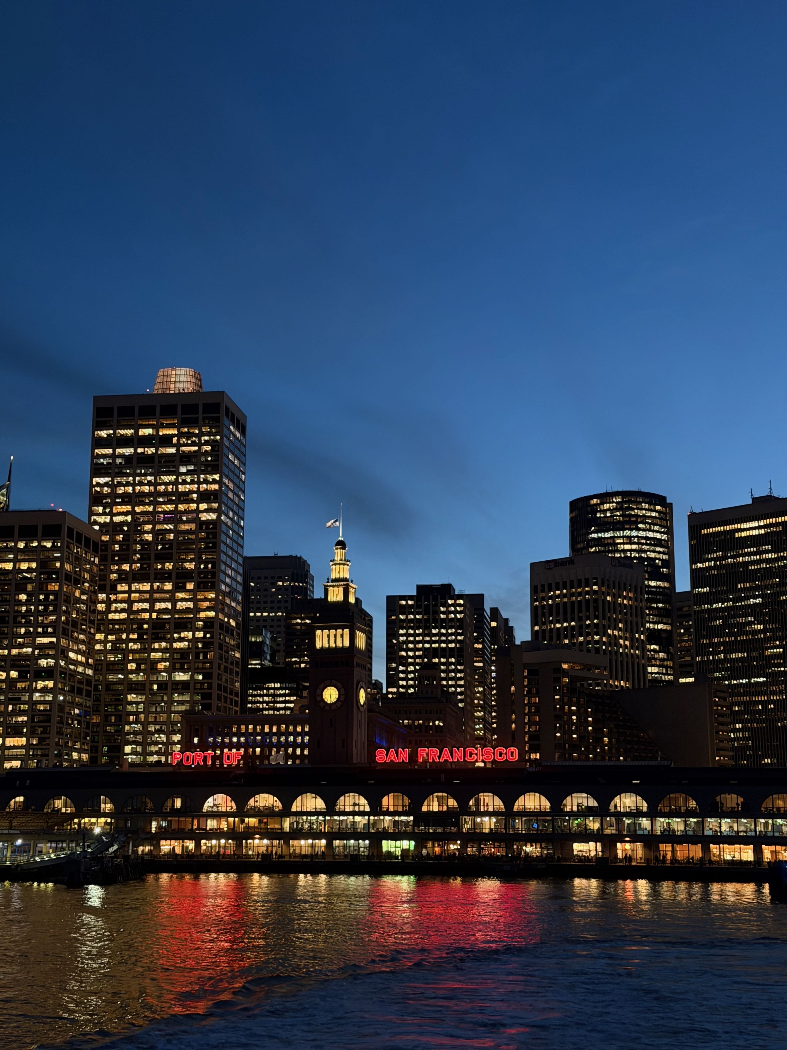 San Francisco Ferry Building and a skyline